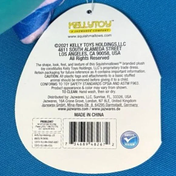 NWT ~ SQUISHMALLOWS ~ 12" RORTY THE MONSTER / ALIEN KELLY TOY - Picture 8 of 16